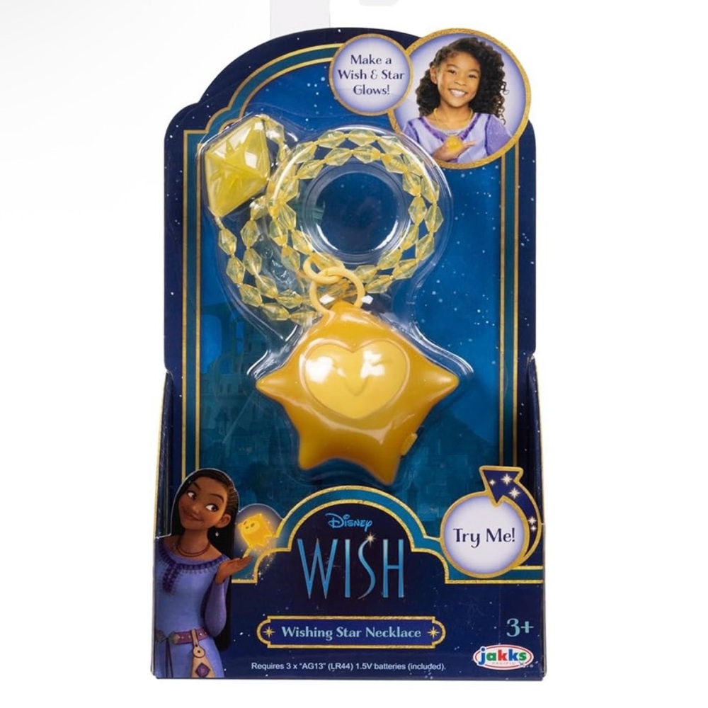 Disney’s Wish Wishing  Star Necklace with Glowing/Light up Feature
